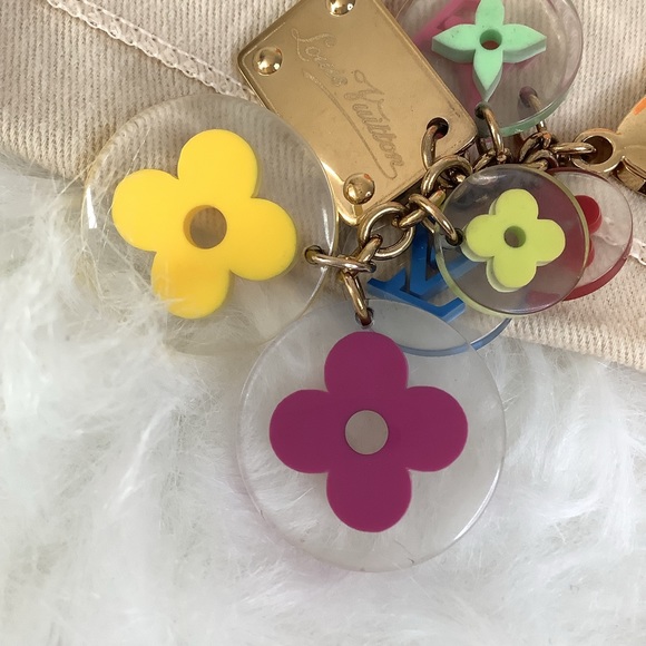 🌸 LOUIS VUITTON Multicolor Fleurs Key Holder and Bag Charm🌸 - Picture 6 of 7